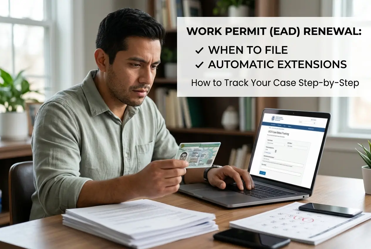 Homem verifica cartão de identificação na frente de laptop com site de rastreamento de caso.