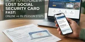 Substituir cartão de Seguro Social perdido rapidamente online