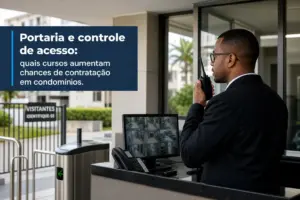 Segurança em monitoramento de condomínio usando rádio portátil